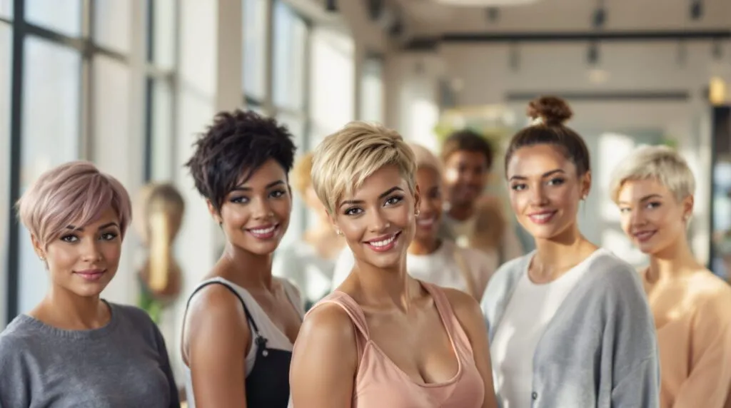 coupe courte dégradée effilée