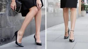 chaussure avec robe noire