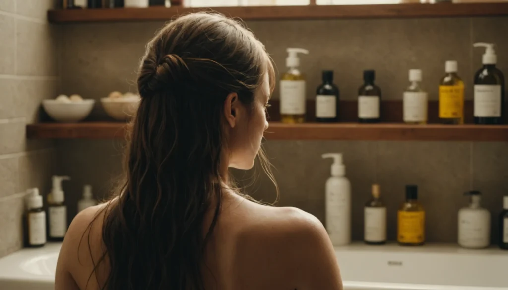 cheveux poisseux après lavage
