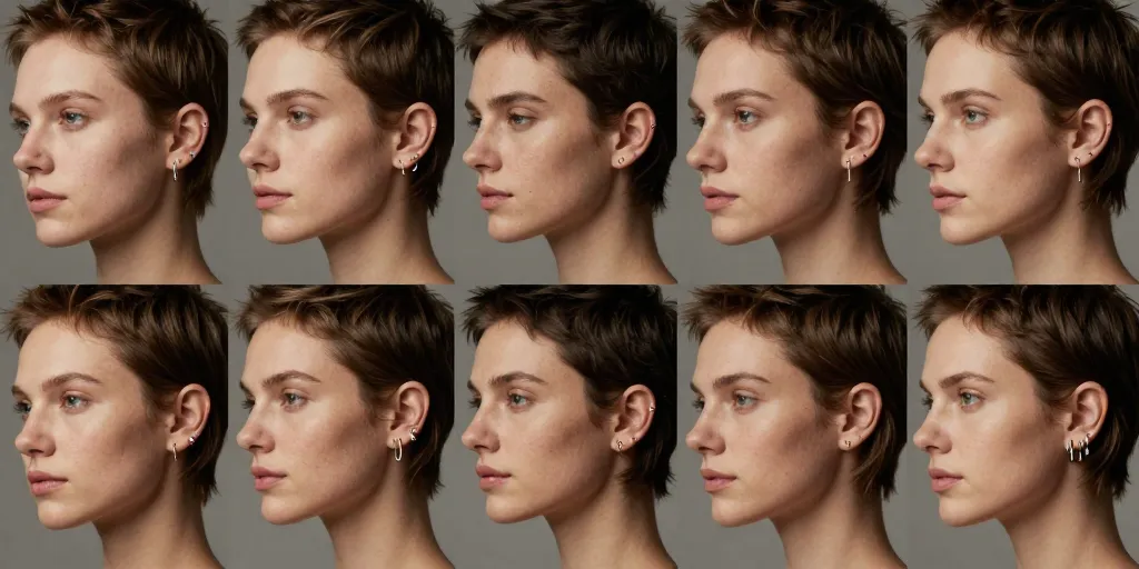 boucles d'oreille cheveux courts