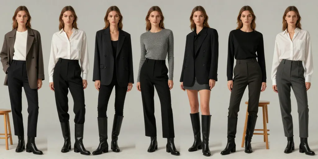 look avec bottes noires
