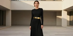 comment accessoiriser une robe noire longue