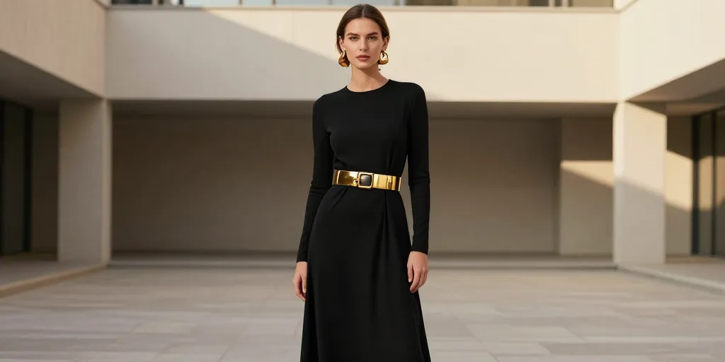 comment accessoiriser une robe noire longue