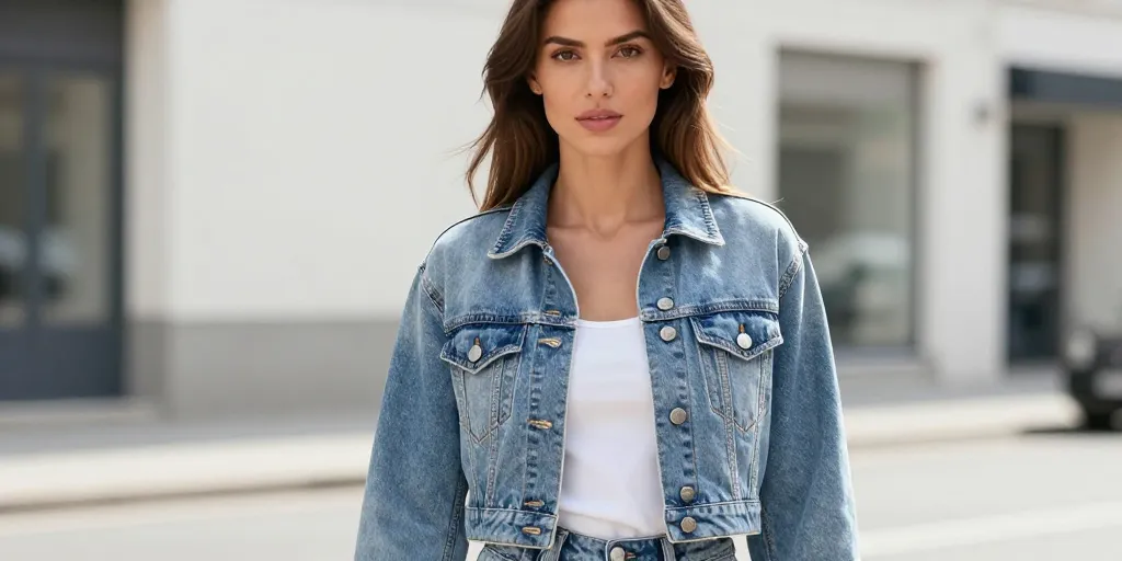 veste en jean courte